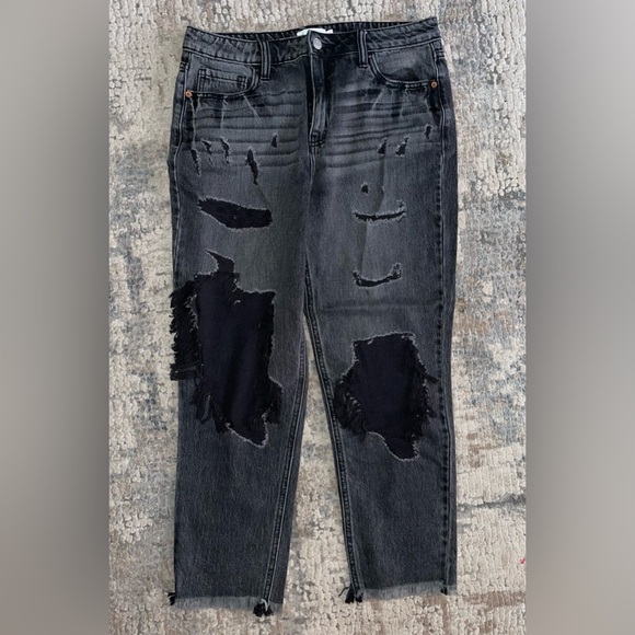 Cello Distressed Black Jeans size 7 - Picture 1 of 5